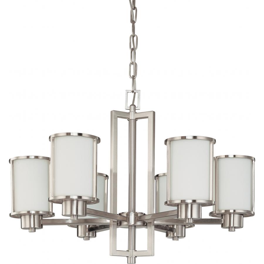 NUVO LIGHTING ODEON 6 LT CHANDELIER UP/DN #60/2853