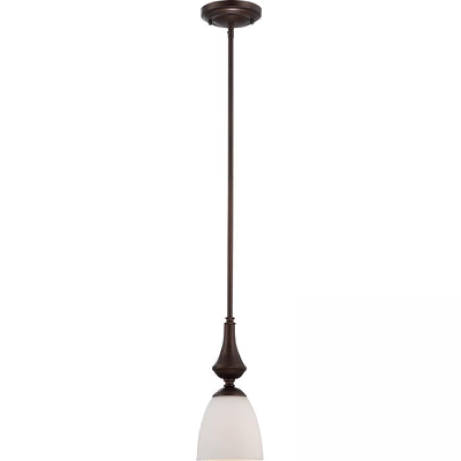 NUVO LIGHTING PATTON 1 LT MINI PENDANT FROSTED PR BR #60/5137