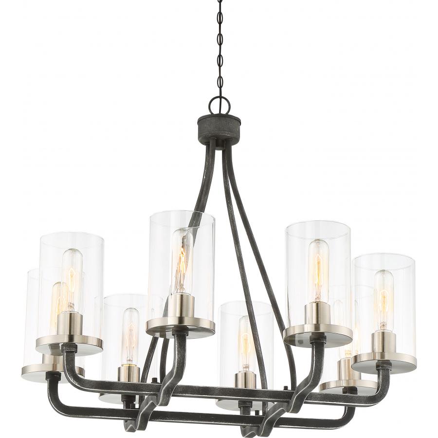 NUVO LIGHTING SHERWOOD 8 LT CHANDELIER IB #60/6128