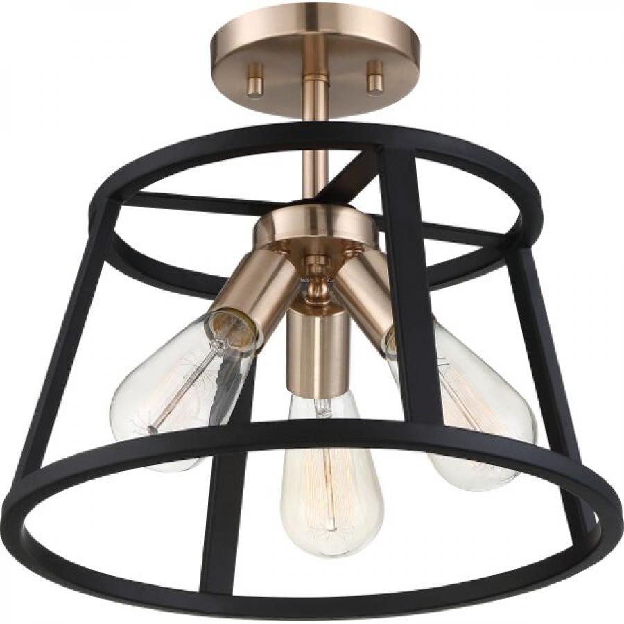 NUVO LIGHTING CHASSIS 3 LT SEMI FLUSH MOUNT #60/6643