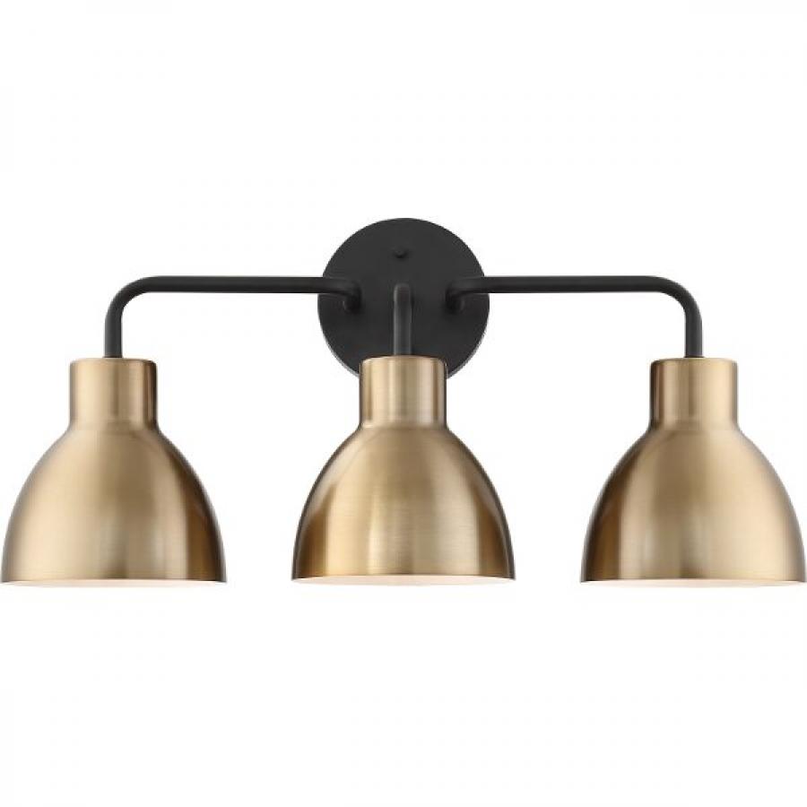 NUVO LIGHTING SLOAN 3 LIGHT VANITY MB BB #60/6793