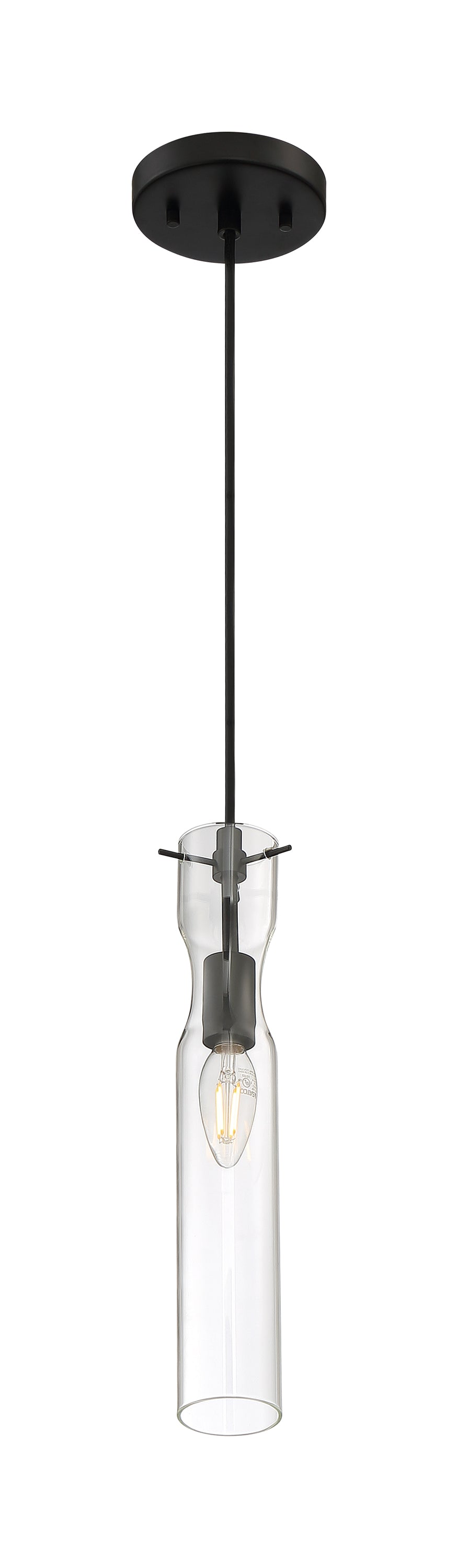 NUVO LIGHTING SPYGLASS 1 LIGHT MINI PENDANT BK #60/6876
