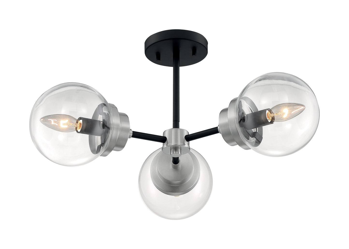 NUVO LIGHTING AXIS 3 LIGHT SEMI FLUSH #60/7133