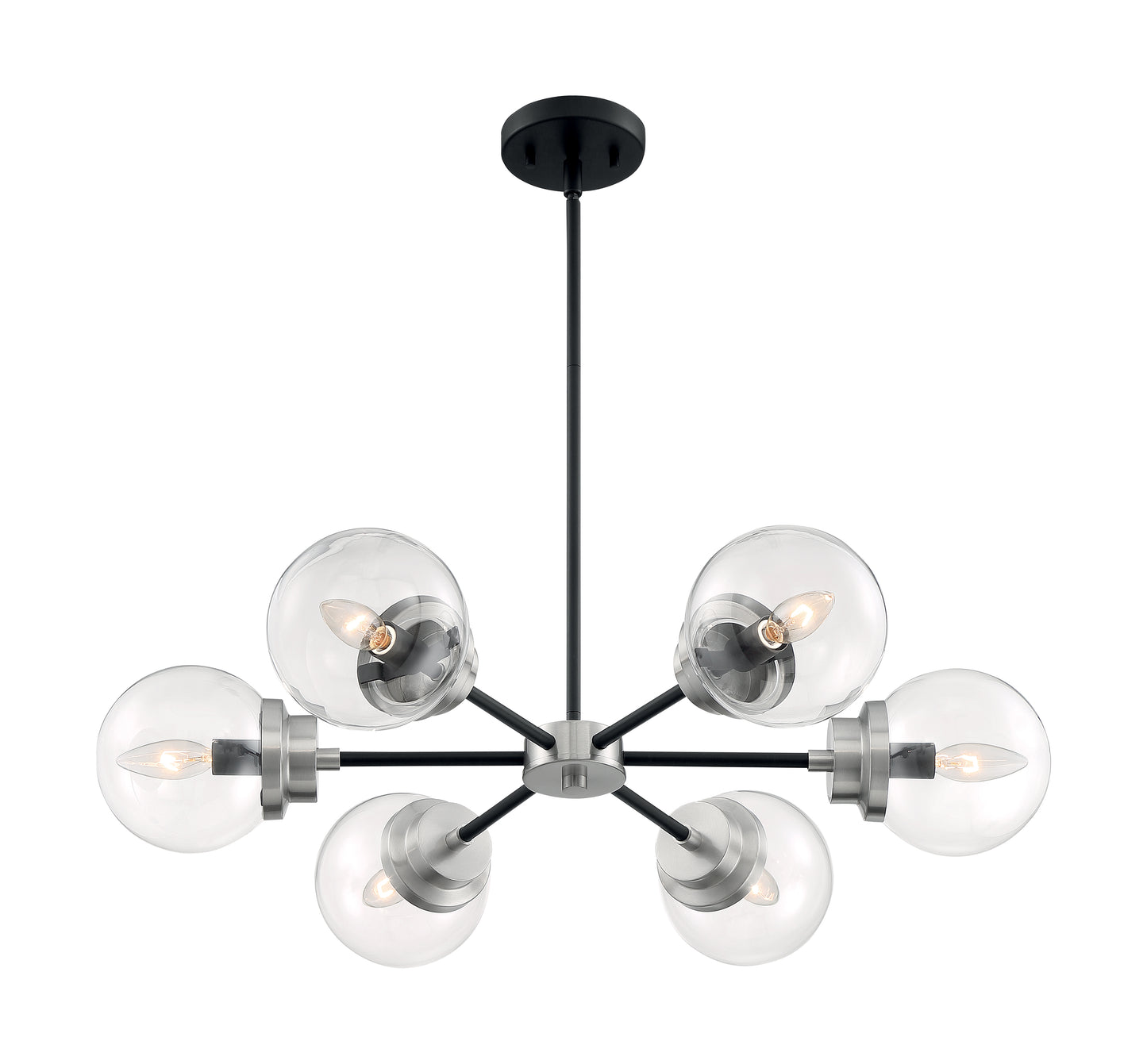 NUVO LIGHTING AXIS 6 LIGHT CHANDELIER #60/7136