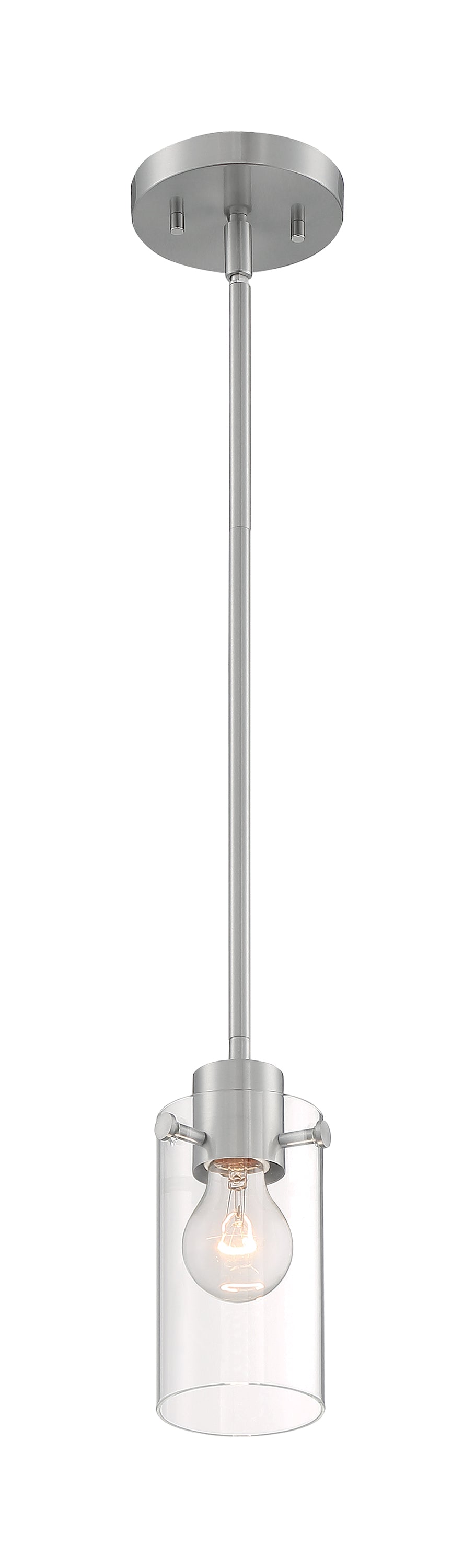 NUVO LIGHTING SOMMERSET 1 LIGHT MINI PENDANT BN #60/7170