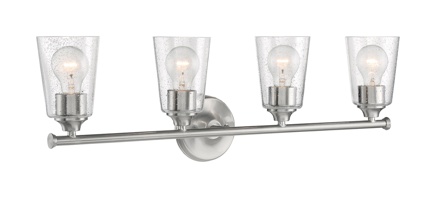 NUVO LIGHTING BRANSEL 4 LIGHT VANITY BN #60/7184