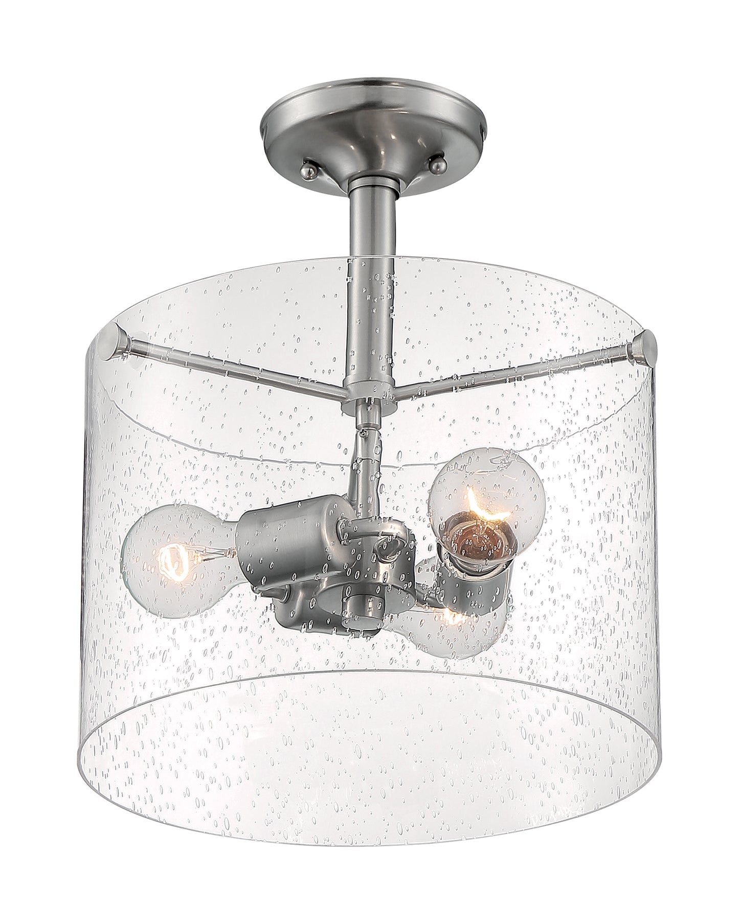 NUVO LIGHTING BRANSEL 3 LIGHT SEMI FLUSH BN #60/7188