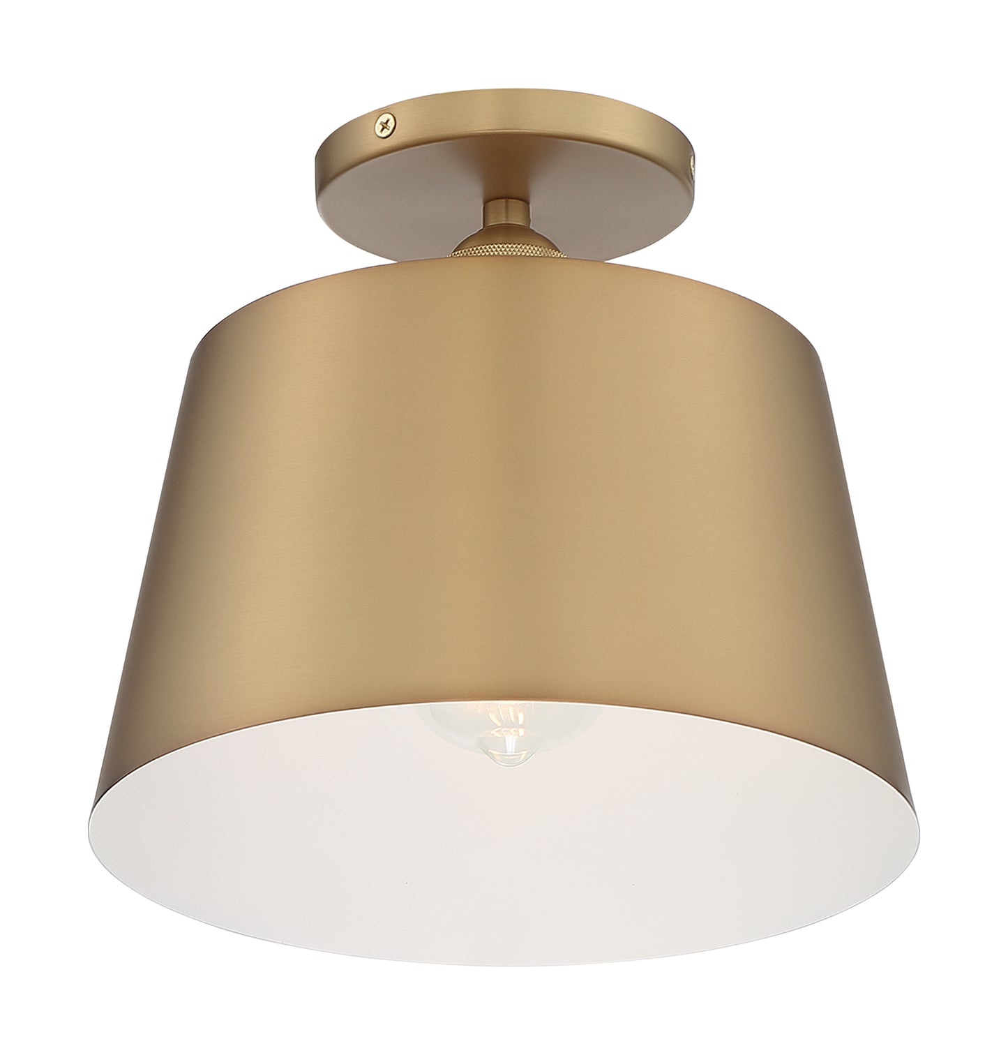 NUVO LIGHTING MOTIF 1LT 10" SEMI FLUSH BB WH #60/7322