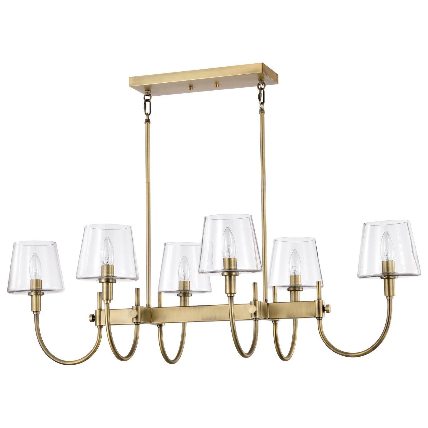 NUVO LIGHTING BROOKSIDE 6 LT ISLAND PENDANT #60/7887