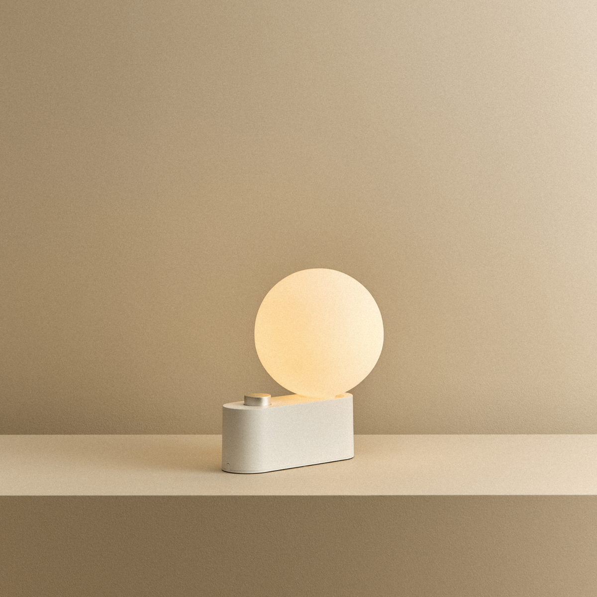 Alumina Table Lamp Chalk with Sphere G150 US Part of Tala's Alumina Collection.