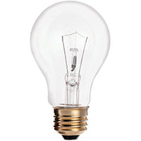 SATCO 25W A19 CLEAR STD BULB 130V #S3940