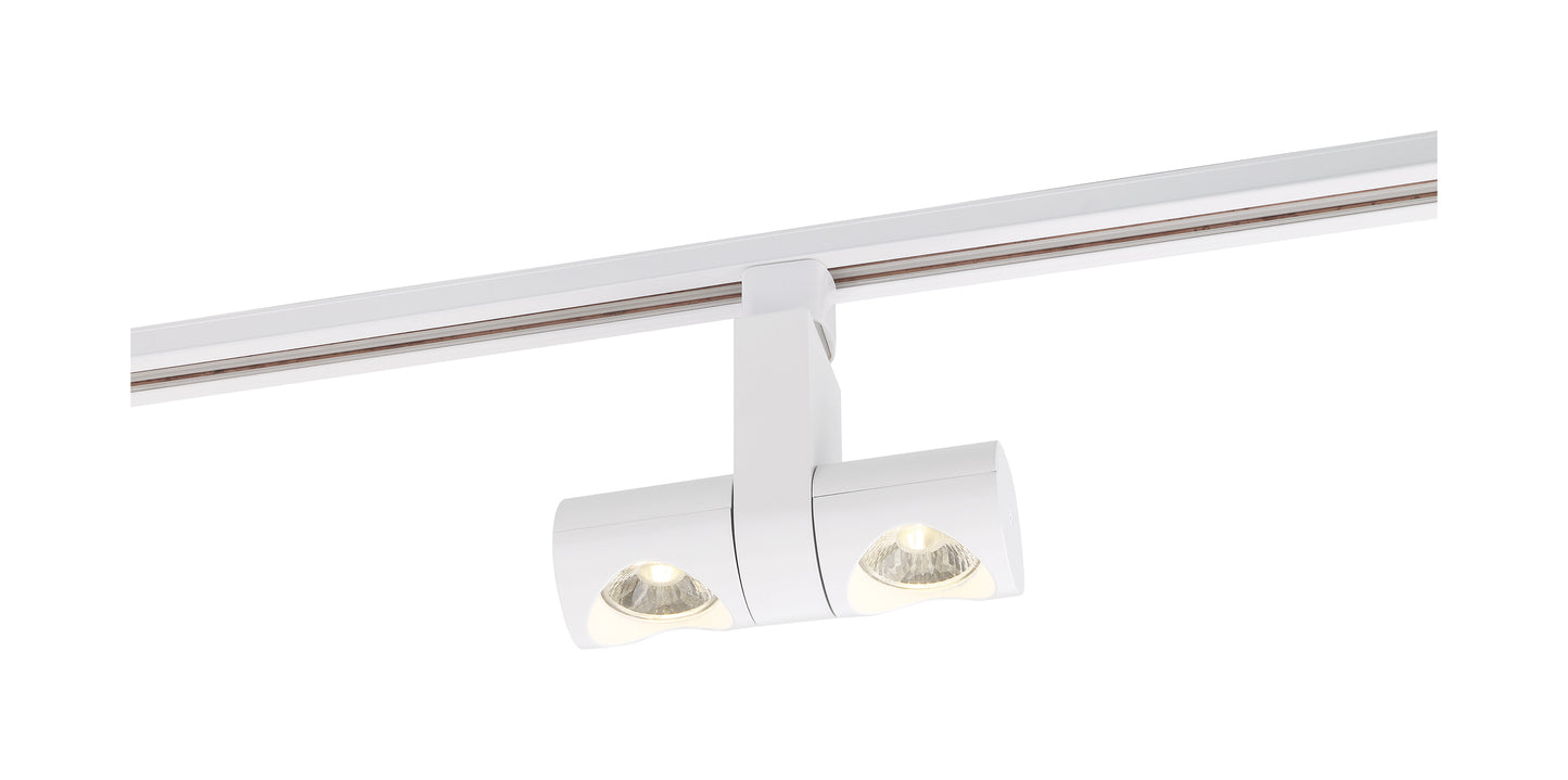 NUVO LIGHTING 24W LED PIPE DUAL TRACK HEAD WHT 36 DEG #TH483