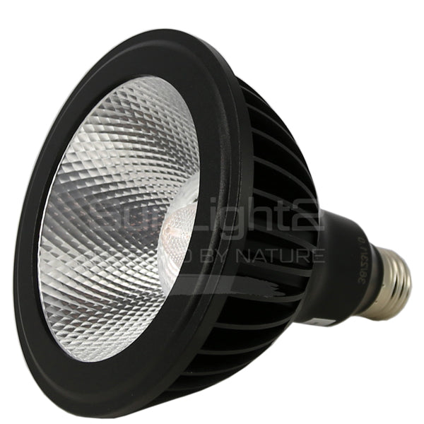 LTF TECHNOLOGY 18W PAR38 E26/MEDIUM BASE 120V 3000K-1800K WARM DIM 36° BLACK #PAR38A18W3018KWD3