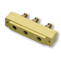 MARINCO POWER PRODUCTS BATES STAGE PIN (100A / 250V) FEMALE PANEL MOUNT DOUBLE SET SCREW YELLOW (H)