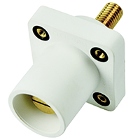 MARINCO POWER PRODUCTS CLS 16 SERIES PANEL MOUNT (400A / 600V) 1.125" THREADED STUD; MALE - WHITE (B)