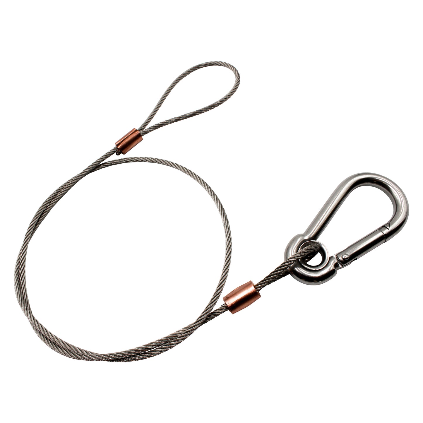 FEHR FX39312-45S 1/8 X 45" STAINLESS SAFETY CABLE WITH 5/16 HOOK