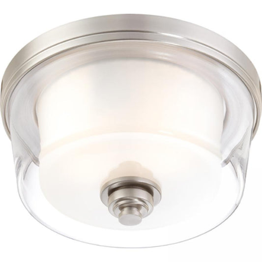 NUVO LIGHTING DECKER 2 LT MEDIUM FLUSH FROSTED GLASS #60/4651