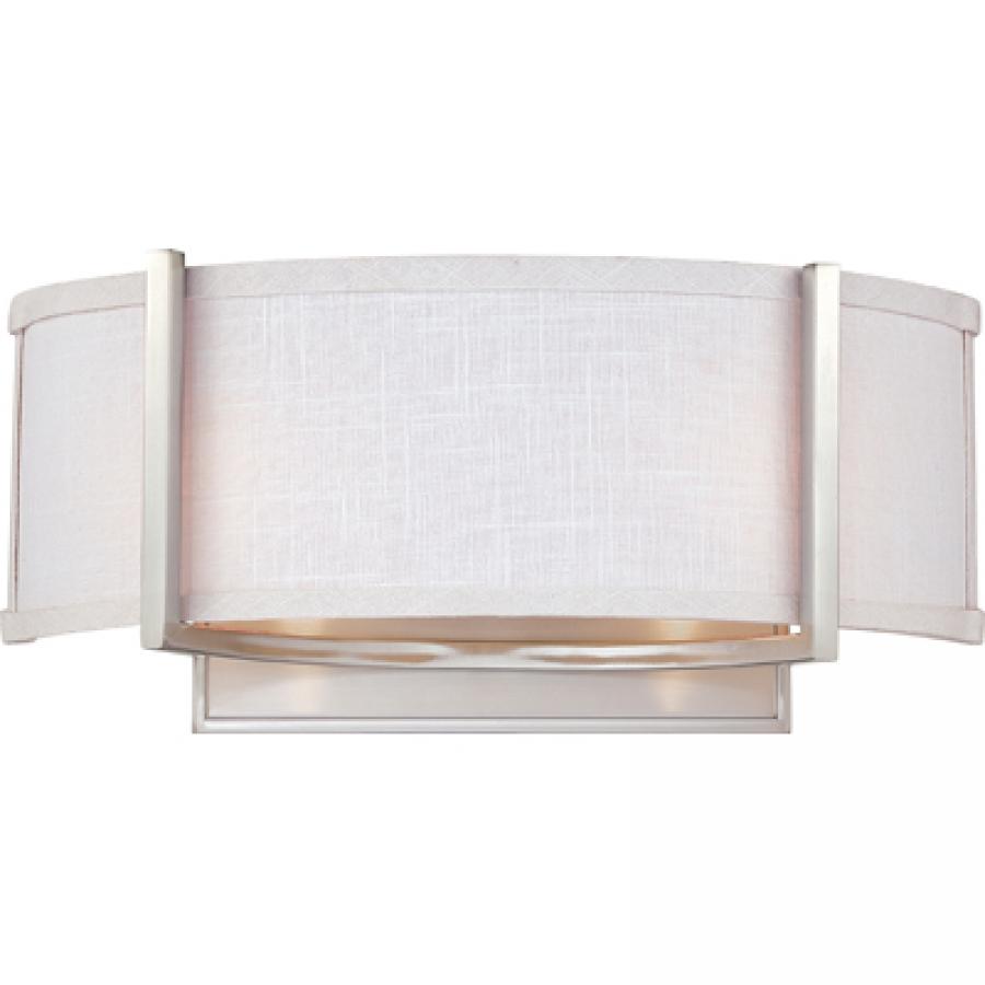 NUVO LIGHTING GEMINI 2 LIGHT WALL SCONCE SG BN #60/4754 60-4754