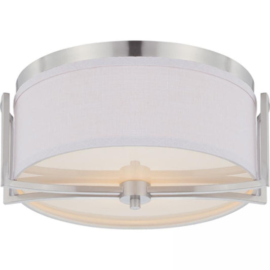 NUVO LIGHTING GEMINI 2 LT FLUSH SL GRAY #60/4761