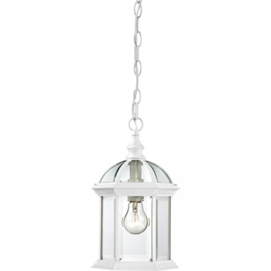 NUVO LIGHTING BOXWOOD 1 LGT OUTDOOR HANGING WH #60/4977 60-4977