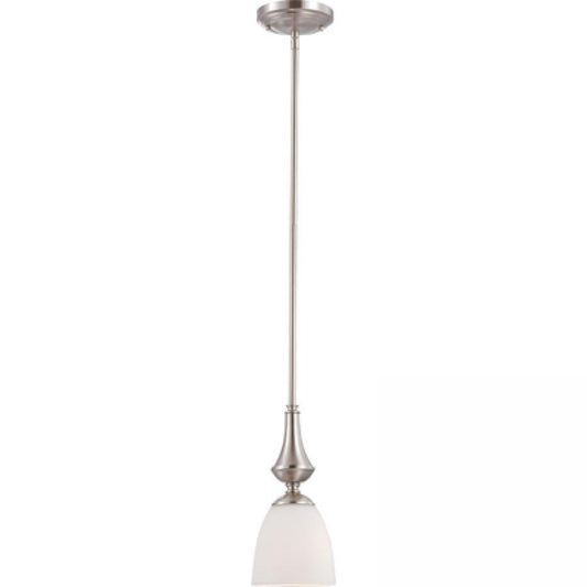 NUVO LIGHTING PATTON 1 LT MINI PENDANT FROSTED BN #60/5037