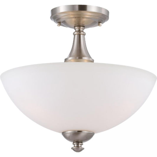 NUVO LIGHTING PATTON 3 LT SEMI FLUSH FROSTED BN #60/5044
