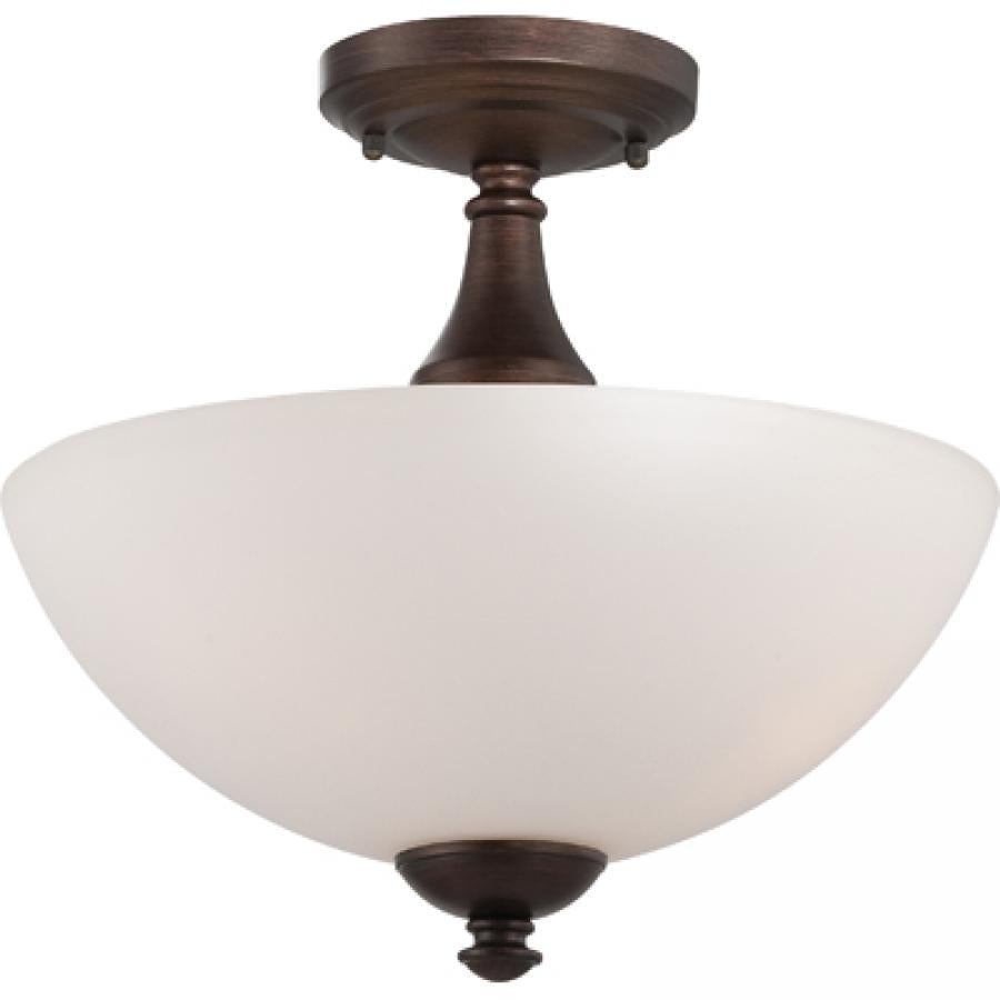 NUVO LIGHTING PATTON 3 LT SEMI FLUSH FROSTED PR BR #60/5144
