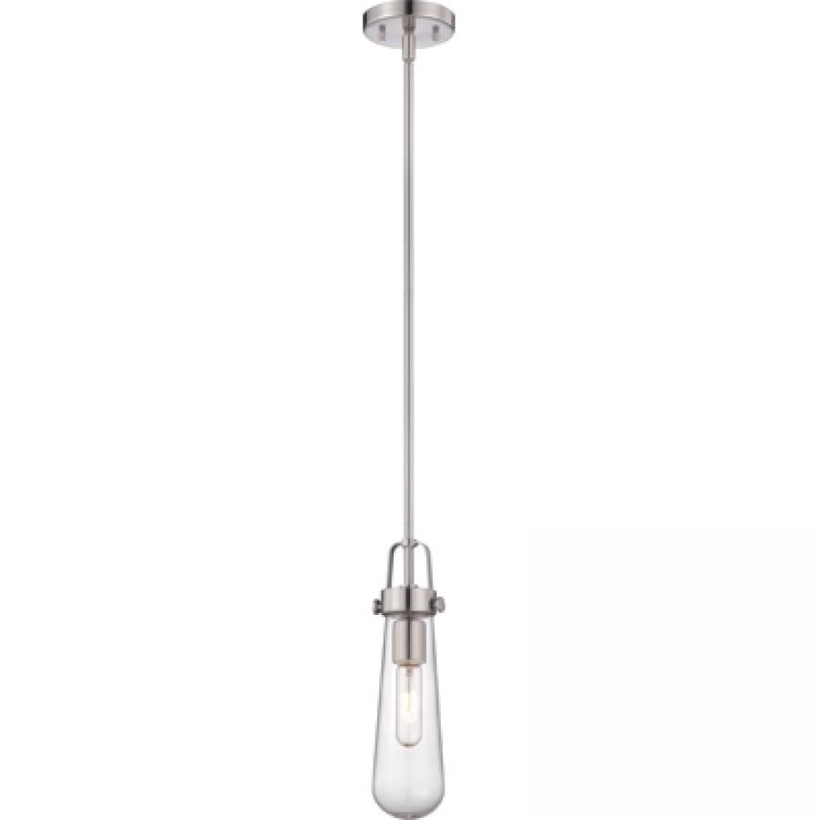 NUVO LIGHTING BEAKER 1 LT MINI PENDANT CLEAR BN #60/5262