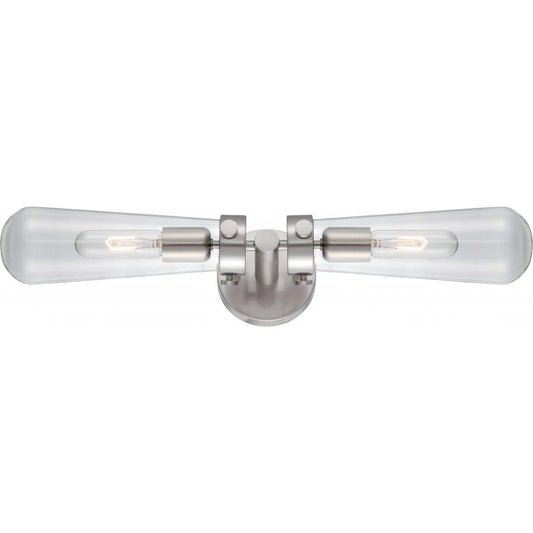 NUVO LIGHTING BEAKER 2 LT WALL SCONCE BN #60/5263