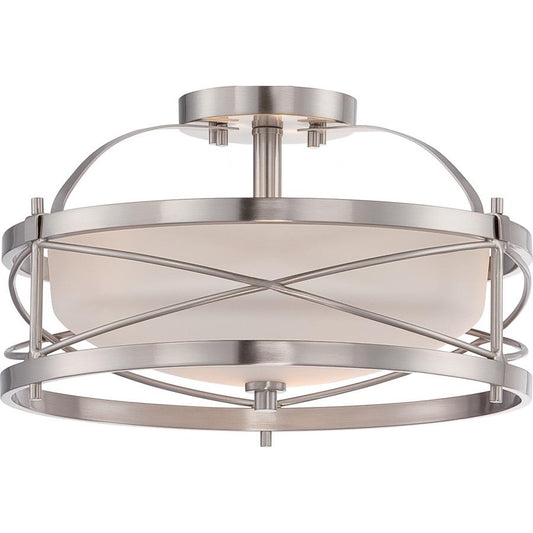 NUVO LIGHTING GINGER 2 LT SEMI FLUSH EO BN #60/5331