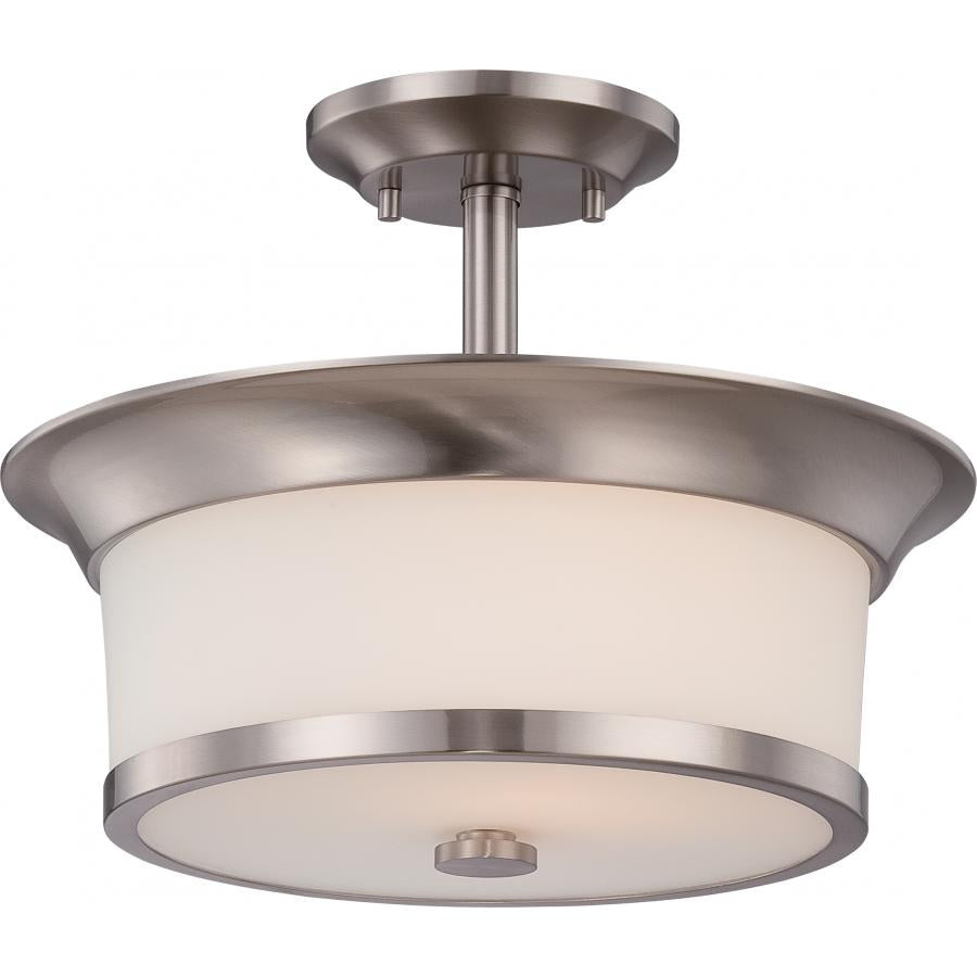 NUVO LIGHTING MOBILI 2 LT SEMI FLUSH SW GLASS BN #60/5450 60-5450