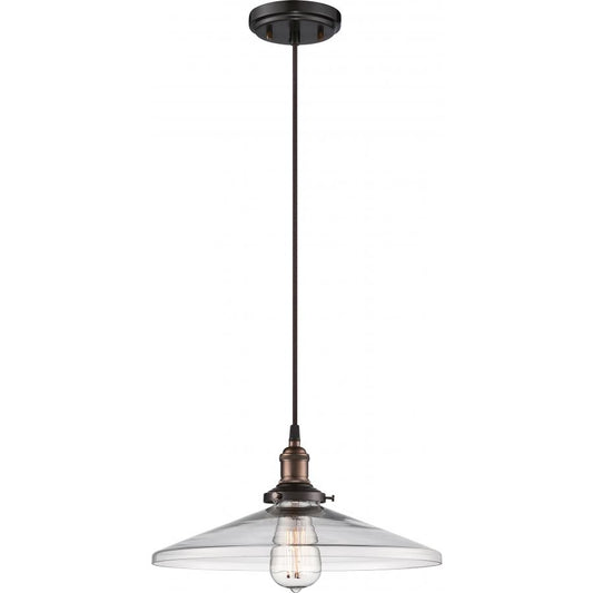 NUVO LIGHTING VINTAGE 1 LT PENDANT RB CLEAR 14" #60/5508