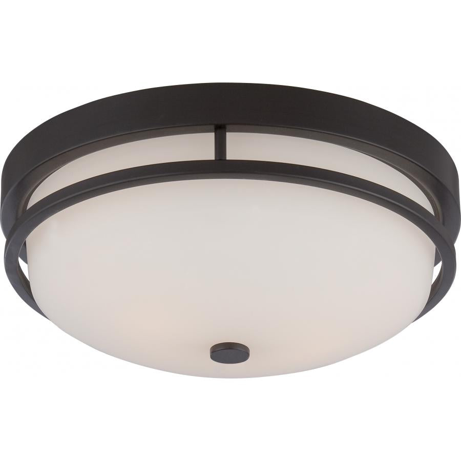 NUVO LIGHTING NEVAL 2 LT FLUSH SW GLASS SB #60/5586 60-5586