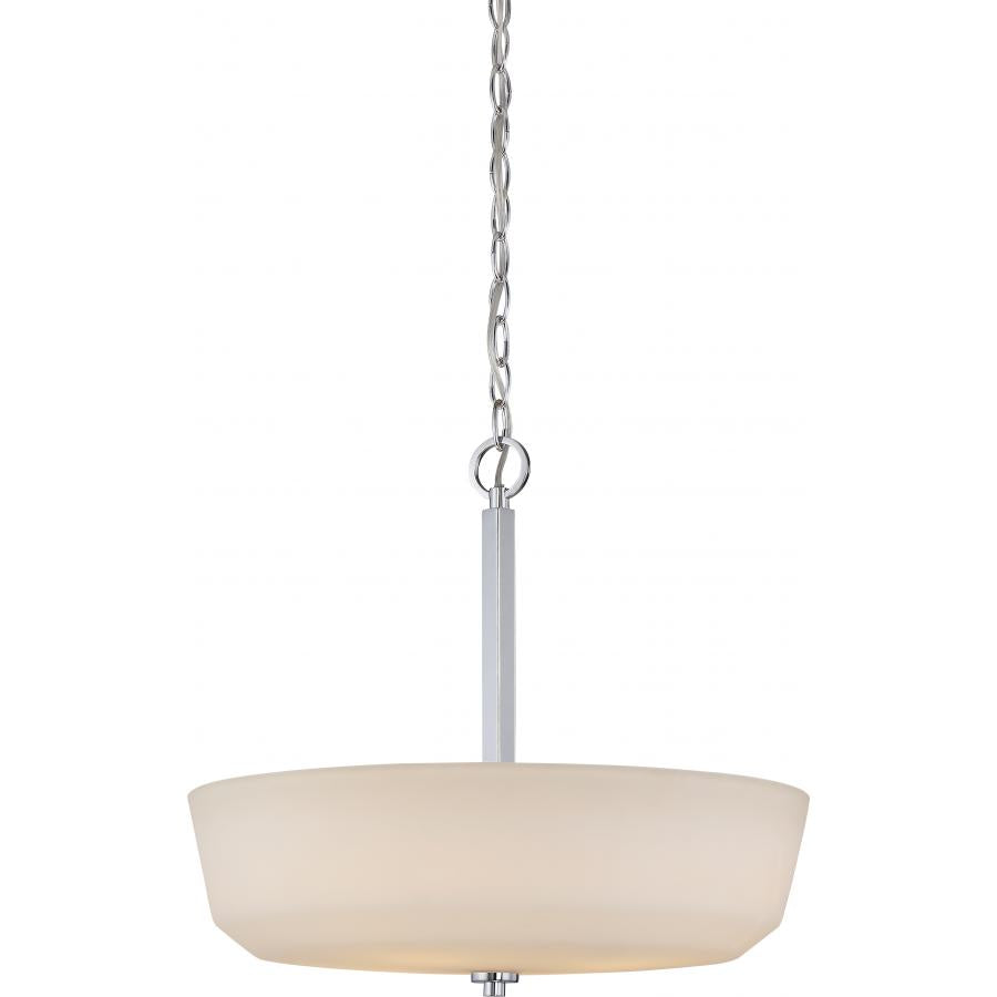 NUVO LIGHTING WILLOW 4 LT PENDANT WH GLASS PN #60/5807