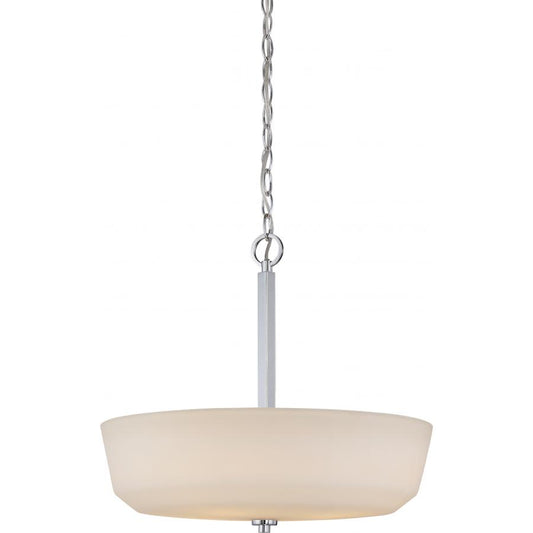 NUVO LIGHTING WILLOW 4 LT PENDANT WH GLASS PN #60/5807