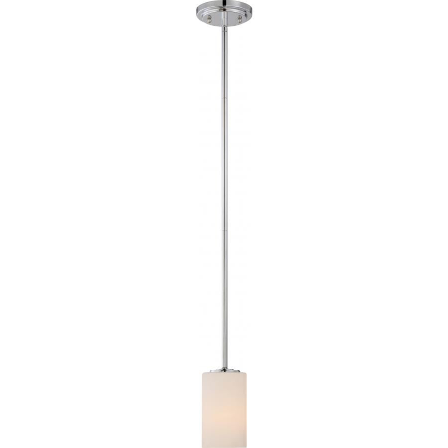 NUVO LIGHTING WILLOW 1 LT MINI PENDANT WH GLASS PN #60/5808