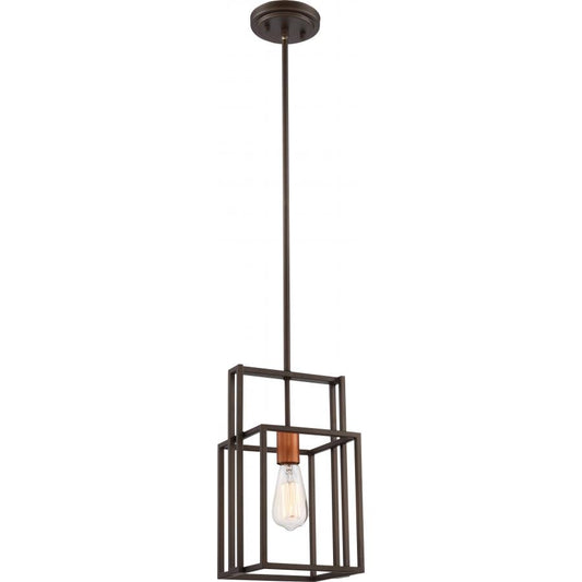 NUVO LIGHTING LAKE 1 LT MINI PEND BRONZE WITH COPPER #60/5855