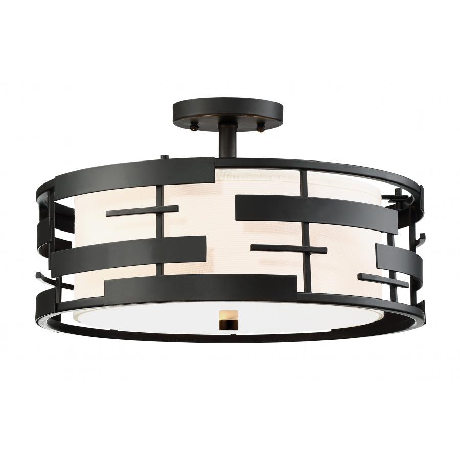 NUVO LIGHTING LANSING 3 LGT SEMI FLUSH #60/6436
