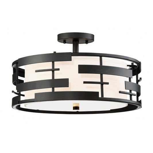 NUVO LIGHTING LANSING 3 LGT SEMI FLUSH #60/6436