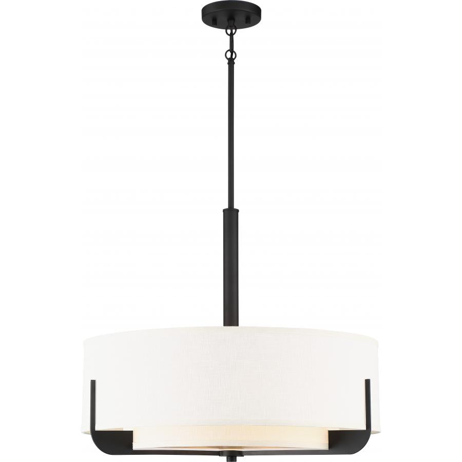 NUVO LIGHTING FRANKIE 4 LIGHT 24" PENDANT - AGED BRONZ #60/6544 60-6544