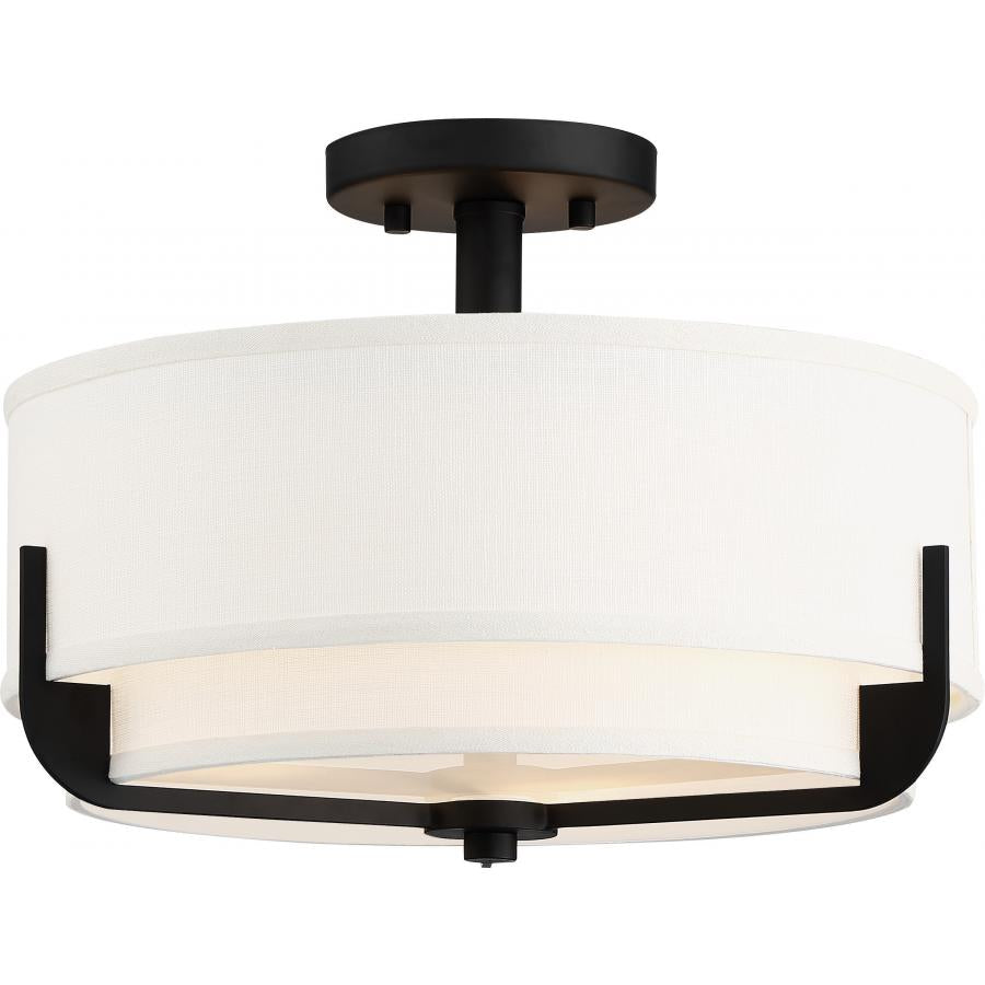 NUVO LIGHTING FRANKIE 3 LIGHT SEMI FLUSH - AGED BRONZE #60/6545