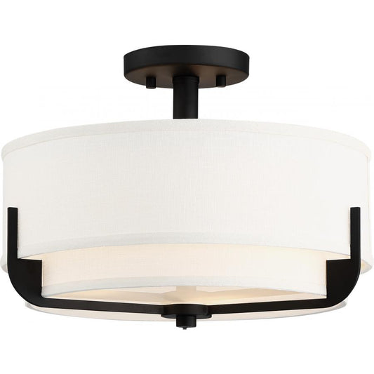 NUVO LIGHTING FRANKIE 3 LIGHT SEMI FLUSH - AGED BRONZE #60/6545