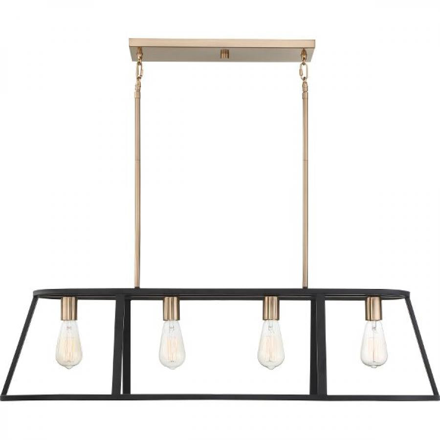 NUVO LIGHTING CHASSIS 4 LIGHT ISLAND PENDANT #60/6644 60-6644