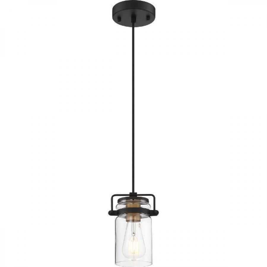NUVO LIGHTING ANTEBELLUM 1 LT MINI PENDANT BLK #60/6733