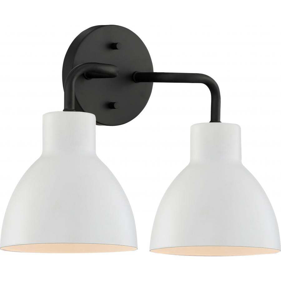 NUVO LIGHTING SLOAN 2 LIGHT VANITY MB WH #60/6785 60-6785