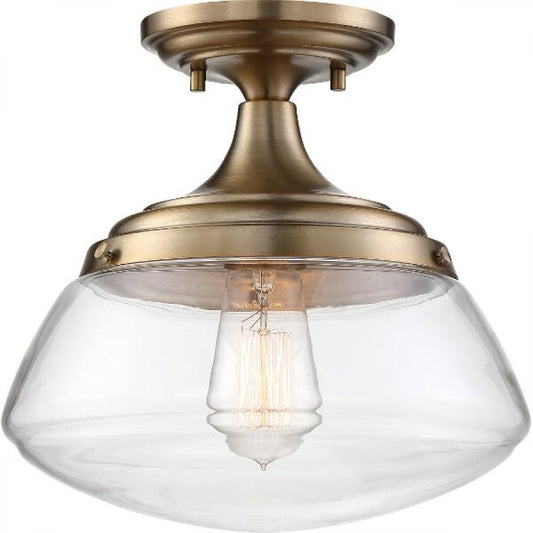 NUVO LIGHTING KEW 1 LIGHT SEMI FLUSH BB #60/6797