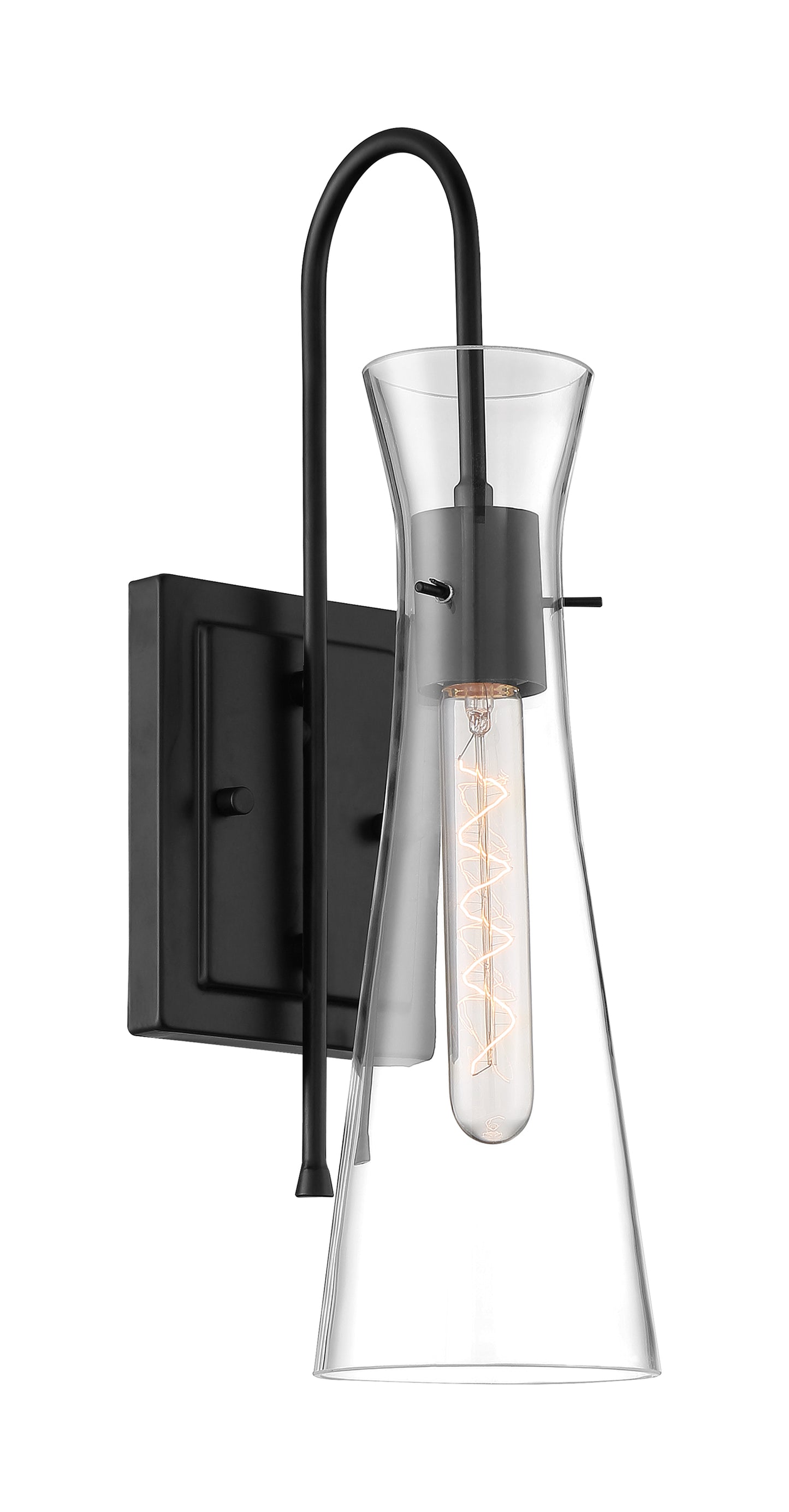 NUVO LIGHTING BAHARI 1 LIGHT WALL SCONCE BK #60/6877