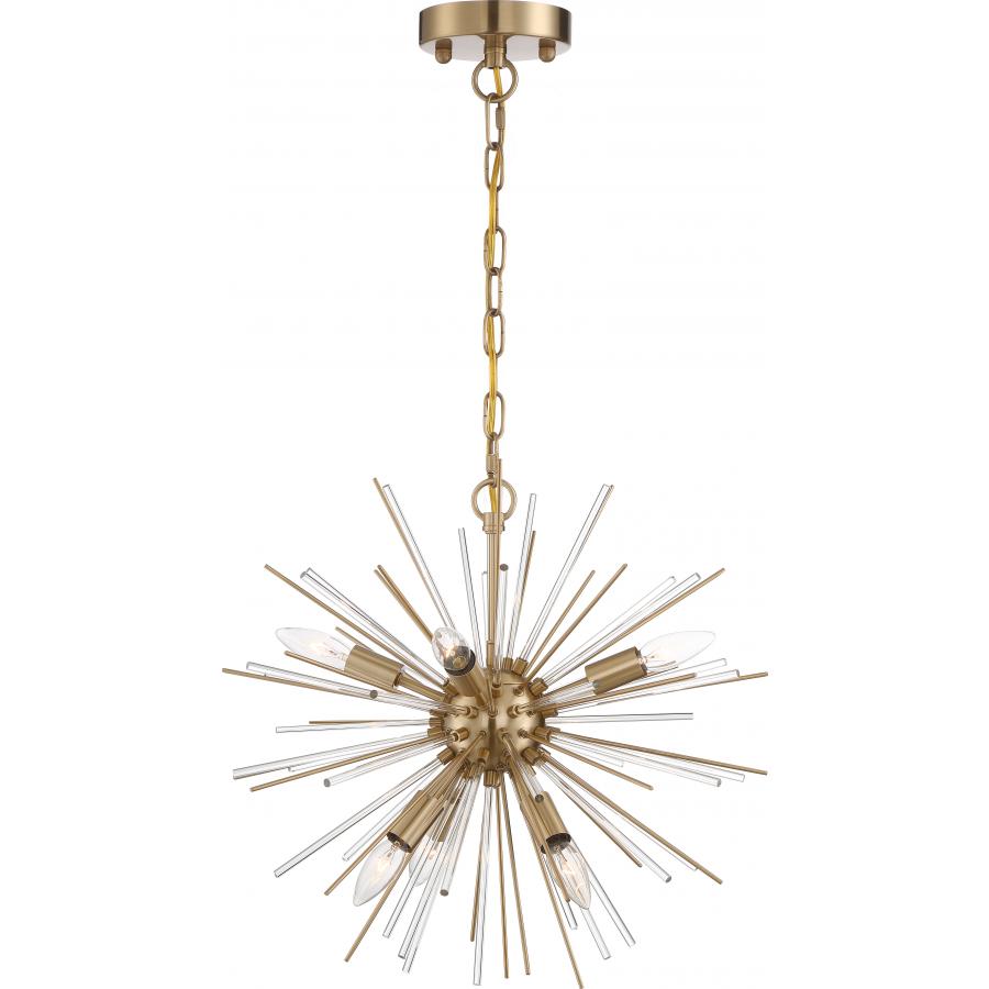 NUVO LIGHTING CIRRUS 6 LIGHT CHANDELIER VB #60/6992 60-6992