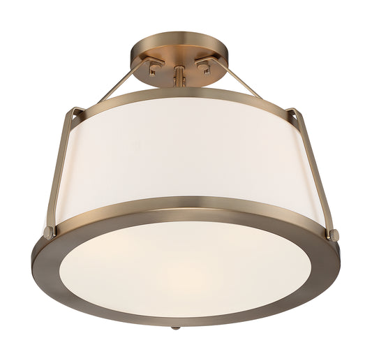 NUVO LIGHTING CUTTY 3LT SEMI FLUSH BB #60/6997