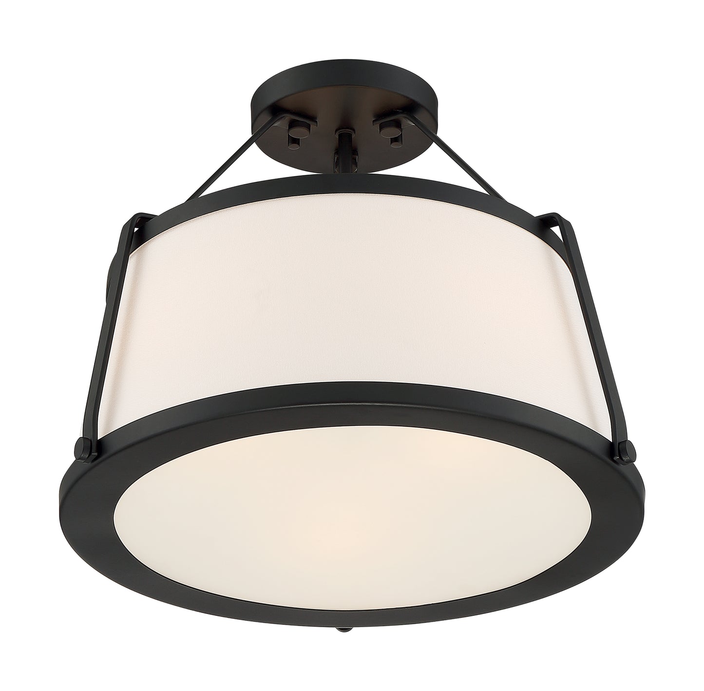 NUVO LIGHTING CUTTY 3LT SEMI FLUSH MB #60/6998